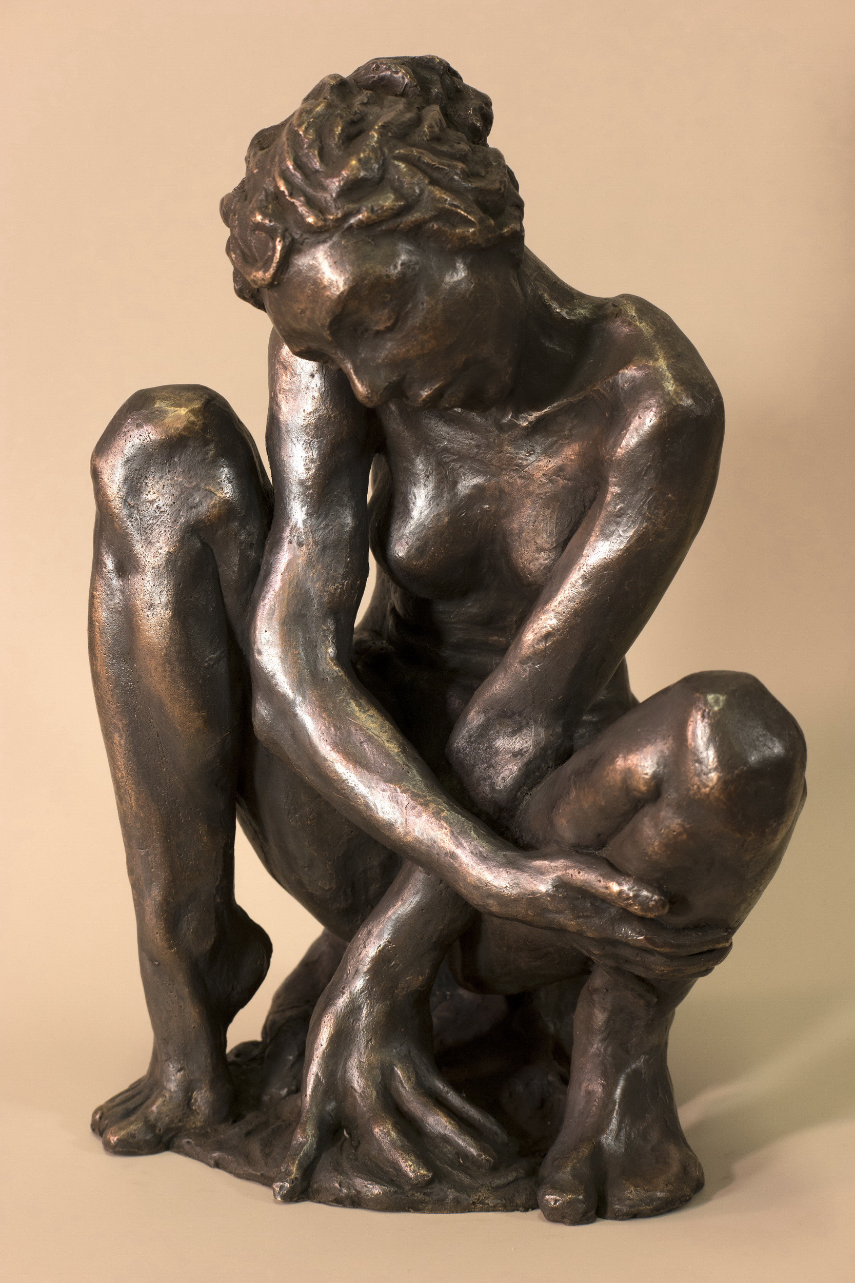 Gunter Langer, Fließende, 2020, Bronze, 31 x 23 cm